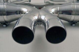 Exhaust System 997.2 GT3 10- "Brombacher" (Sound Version), Stainless, 200 Cell Cats, Dual Tips