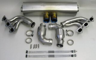 Abgasanlage "Brombacher" TITAN, 200Zeller, 2x90mm Endrohr Export (997 GT3 10- )