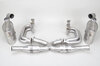 Abgasanlage "Brombacher Race" 993, 100 Zeller, 2x Endrohr oval Export Edelstahl