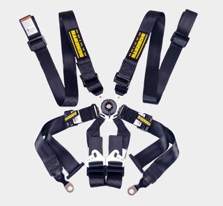 Schroth 6 point belt Profi 2x2 , FIA , Modell 996/997 -  BLACK -  "Hans" specific  (2"/2" inch belt)