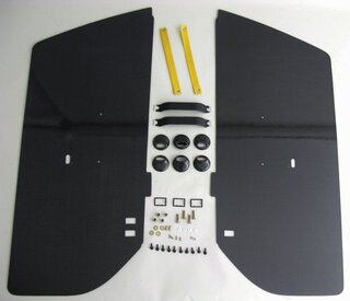 RS Inner Door Panel Conversion Set - Carbon - Yellow Straps + E Windows + RS Hardware