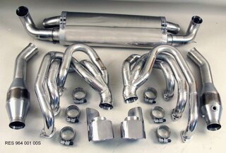 Exhaust System 964 - RACE - 100 Cell Catalytics - Dual Outlet - Without Heat