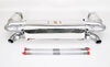 Silencieux sport "Brombacher" 997.2 turbo, à clapets avec cata.sport 200 cellules (export) inox