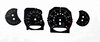 Instrument Face Set Panamera Turbo - Black - PDK - KPH - 350 KPH