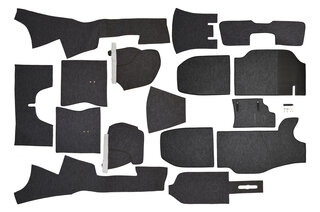 Teppichsatz komplett Coupe 68-73 Anthrazit/Grau "Nadelfilz"