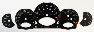 Jeu fonds de compteurs noirs en km/h 997 GT3 boite manuelle