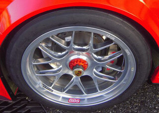 Jante BBS 11x18ET35 à fixation centrale en alu forgé 997 GT3 R avant, 7,99kg