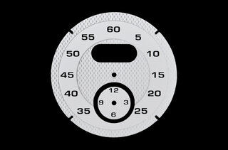 Zifferblatt weiß Sportchrono - Diamant Rautenmuster