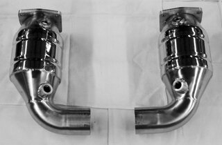 Sport Catalytic Set 997.2 Turbo / Turbo S - 200 Cell HD Tri-Metallic - Titanium - Original Exhaust