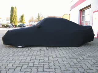 Brombacher Exclusive Cover 911/930 with rear spoiler black, gold stiching "Logo 911 Targa", incl.bag