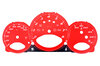 Instrument Face Set 987.1 - 3.2 L / 3.4 L - Guards Red - Manual - MPH - 190 MPH