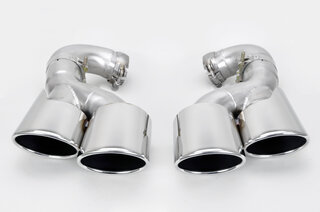 Exhaust Tip Set 957 Cayenne Turbo - Brombacher Edition - Quad Oval - Polished Stainless Steel