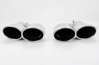 Exhaust Tip Set 957 Cayenne Turbo - Brombacher Edition - Quad Oval - Polished Stainless Steel