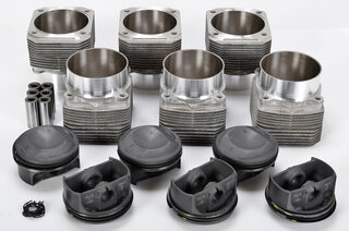 MAHLE Kolben/ Zylinder Satz - Ø102mm - Fassmaß 107mm - 964/993 - 3,8L - 11,3:1 - schmales Pleuel