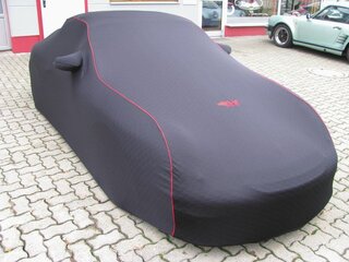 Brombacher Exclusiv Cover 996/997 Ohne Heckspolier ,Schwarz, Naht Rot mit Tasche und Logo FVD