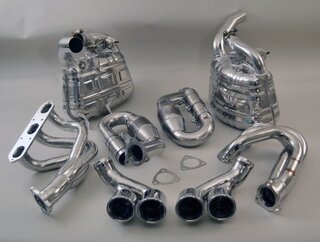Klappen-Sportabgasanlage "BROMBACHER" 997 -08 aus Edelstahl, 100Zeller,4x90mm Endrohre