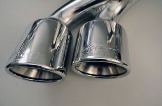 Klappen-Sportabgasanlage "BROMBACHER" 997 -08 aus Edelstahl, 100Zeller,4x90mm Endrohre