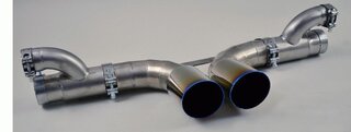 Mittelschalldämpfer -Bypass" Titan" 997 GT3 inkl. integrierten Endrohren Ø 90mm