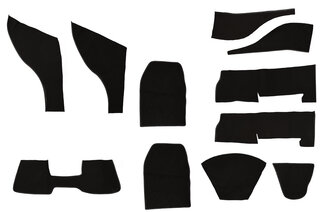Carpet Set 911 78-83 RS Tribute - Black - Rear - German Lightweight Felt - WITHOUT foor mats