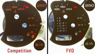 Gauge Faces RS-orange 997 Turbo MPH, manual, Celsius