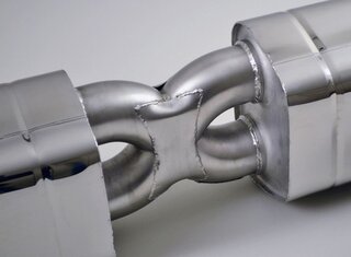 Sport-Endschalldämpfer 991 12- "BROMBACHER", 4x90mm Endrohre EXPORT