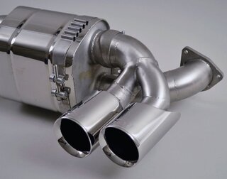 Sport-Endschalldämpfer 991 12- "BROMBACHER", 4x90mm Endrohre EXPORT