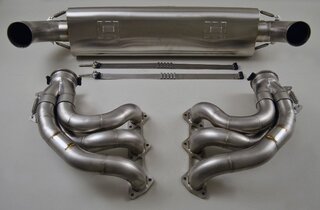 90mm Anlage "M&M" RACE 997 GT3 4.0, ohne Kats, Edelstahl, Endrohr 2x90mm