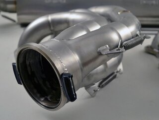 90mm Anlage "M&M" RACE 997 GT3 4.0, ohne Kats, Edelstahl, Endrohr 2x90mm