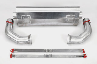 Schalldämpfer "Brombacher"  997 GT3 2010 Export Edelstahl - RSR-Style Endrohre