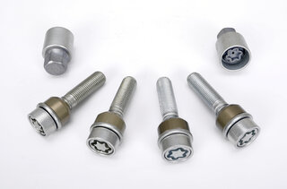 Felgenschlossatz - Silber - für 15mm VA + 18mm HA Distanzen