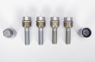 Felgenschlossatz - Silber - für 15mm VA + 18mm HA Distanzen