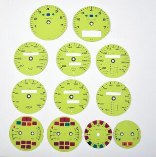Jeu fonds de compteurs 964 / 965 3,3L / 993 C2/4 ,RS
