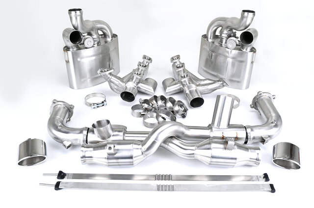 Valved Exhaust System 993 Turbo / GT2 - STREET - 200 Cell Catalytics ...