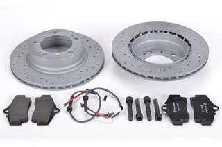 Brake service kit rear 986 ( drilled discs)