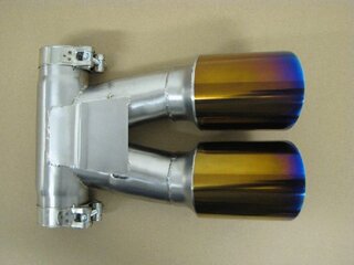 Dual Exhaust Tips 987.2 Cayman - Brombacher Edition - Motorsport Titanium - 3.5" (90 mm)