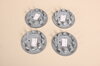 Center cap set (set of 4) black crest coloured for Wheel-and-tyre set 20-Zoll Sort Classic II