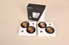 Center cap set (set of 4) black crest coloured for Wheel-and-tyre set 20-Zoll Sort Classic II