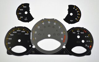 Zifferblattsatz 997 GT3 RS 3.8L Schalter km/h OE-Look