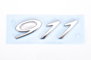 Schriftzug "911" klein Verchromt
