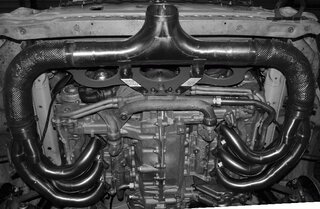 76 mm Abgasanlage "M&M" RACE 997 GT3 Cup, ohne Kats, Grand Am Spec