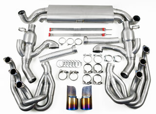 Titan Abgasanlage "Brombacher" 964 , 100Zeller, 2x Endrohr oval 90mm  Export
