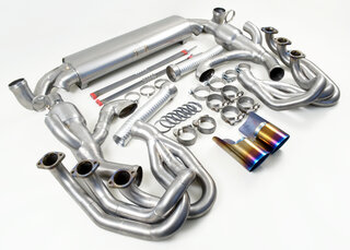 Titan Abgasanlage "Brombacher" 964 , 100Zeller, 2x Endrohr oval 90mm  Export