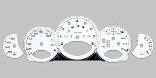 FVD Brombacher Instrument Face Set 997.2 - White - PDK - MPH - 200 MPH