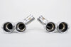 Endrohrsatz " Brombacher " Edelstahl poliert  997 S 09- Doppel rund 4x90mm