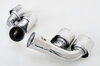 Endrohrsatz " Brombacher " Edelstahl poliert  997 S 09- Doppel rund 4x90mm