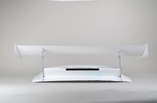 Heckspoiler 991 - Motorsport- GFK + verst. Flügelbrett GFK + Aufsteller R+L Alu