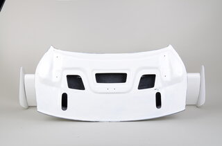 Heckspoiler 991 - Motorsport- GFK + verst. Flügelbrett GFK + Aufsteller R+L Alu