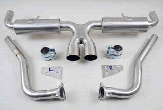 Schalldämpfer 987.2 Cayman "Race" Edelstahl auf OE Kat