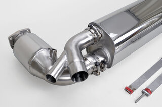 Echappement sport "Brombacher" 991 turbo avec cata. 200 cellules HD (version export)