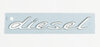 Emblem "Diesel"" White Silver chrome" left side fender
